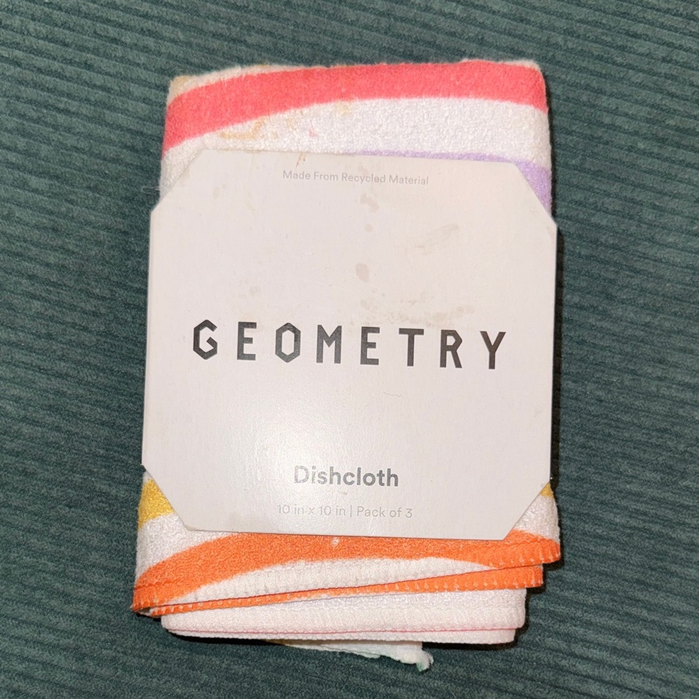 Geometry House Multicolor set of three Dishcloth